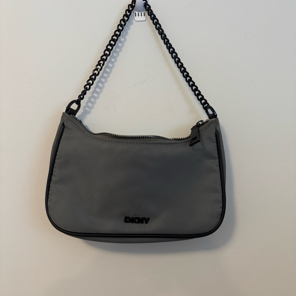 DKNY Moss green Shoulder mini Bag black chain strap